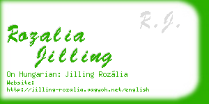 rozalia jilling business card